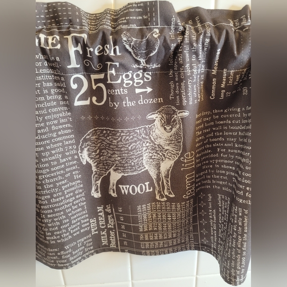 Farmhouse Window Valance Topper Professionally Sewn 13" × 53" - Picture 3 of 6